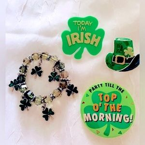 St. Patrick’s day jewelry. Hat can also be used as pendant